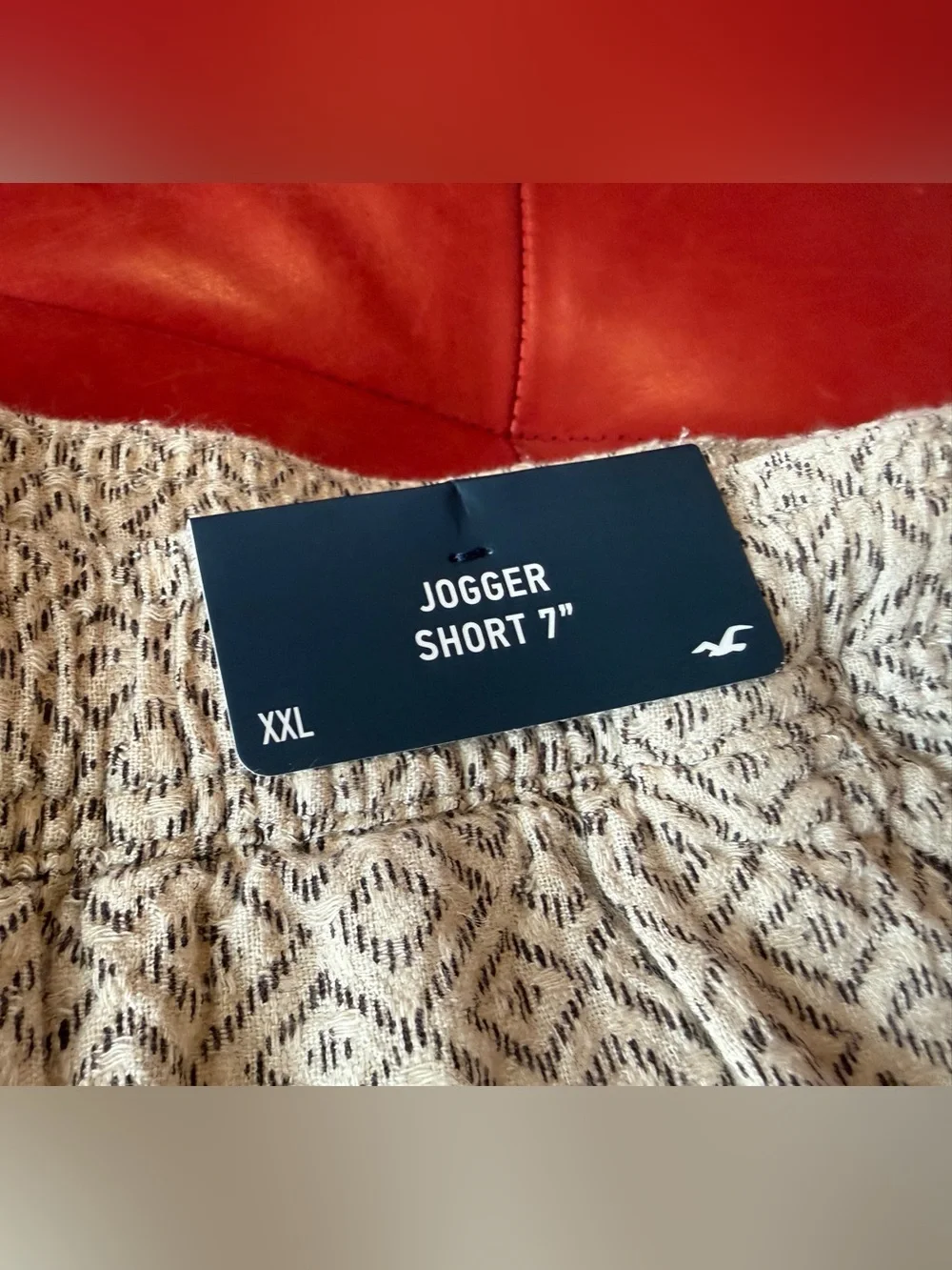 Hollister Men's Patterned Linen-Blend Shorts - Beige size XXL